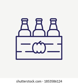 Beer Pack Line Vector Icon