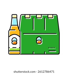 beer pack production color icon vector. beer pack production sign. isolated symbol illustration