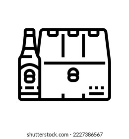 beer pack production line icon vector. beer pack production sign. isolated contour symbol black illustration