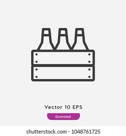 Beer pack vector icon. Barrel symbol. Best modern flat pictogram illustration for web and mobile apps design.