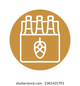 Beer in packaging black line icon. Pictogram for web page, mobile app, promo.