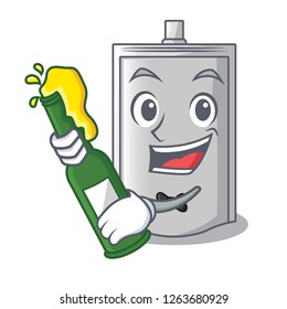 With beer packaging for crackers isolation cartoon product