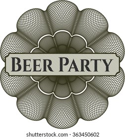 Beer Party abstract linear rosette