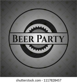 Beer Party black emblem. Vintage.