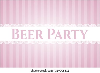 Beer Party card or banner