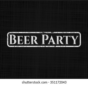 Beer Party chalkboard emblem