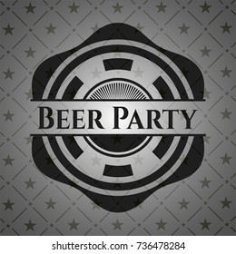 Beer Party dark emblem. Retro