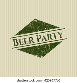 Beer Party grunge seal