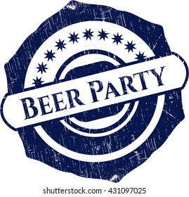 Beer Party grunge seal