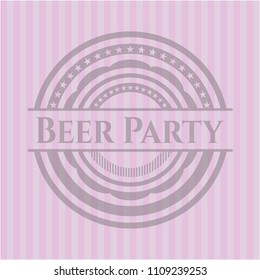  Beer Party pink emblem
