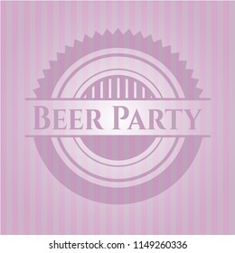Beer Party pink emblem