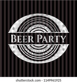 Beer Party silver badge or emblem