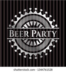Beer Party silver badge or emblem