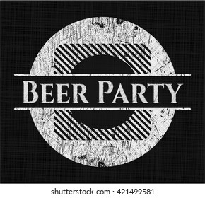 Beer Party written with chalkboard texture