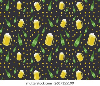 Beer pattern illustrated in vector
