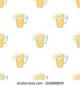 Beer pattern seamless background texture repeat wallpaper geometric vector