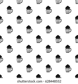 Beer pattern seamless in simple style vector illustration