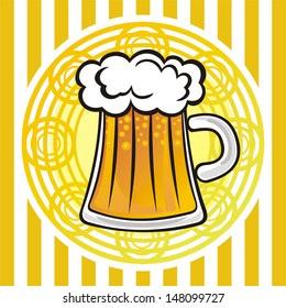 Beer pattern vector illustration