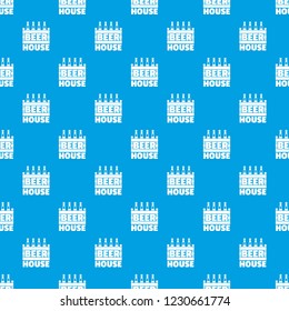 Beer pattern vector seamless blue repeat for any use