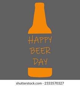 La frase de cerveza. Feliz día de la cerveza. Afiche de impresión tipográfica. vector