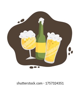 
beer with pint and bottle