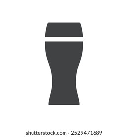 Beer pint glass icon simple vector symbol