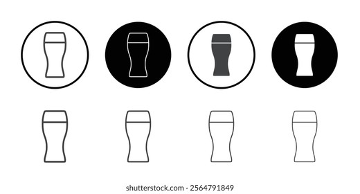 Beer pint glass icon simple vector symbol