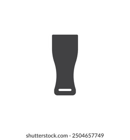 Beer pint glass vector icon. filled flat sign for mobile concept and web design. Pint Glass glyph icon. Symbol, logo illustration. Vector graphics