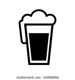 Beer Pint Glass Vector Icon