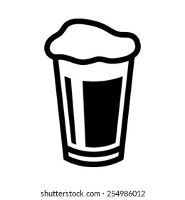 Beer Pint Glass Vector Icon