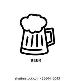 Beer pint icon. Simple beer pint icon for social media, app, and web design. Vector illustration