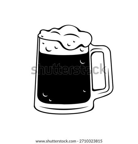 Beer pint vector. Beer mug icon
