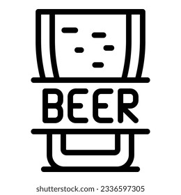 Bier Grube Symbol Umrissvektor. Tank Drink. Alkoholfass