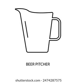 beer pitcher concept line icon. Simple element illustration. beer pitcher concept outline symbol design.