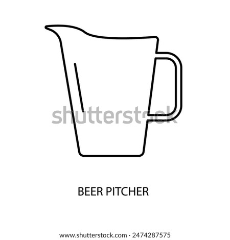 beer pitcher concept line icon. Simple element illustration. beer pitcher concept outline symbol design.