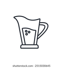 beer pitcher icon. vector.Editable stroke.linear style sign for use web design,logo.Symbol illustration.