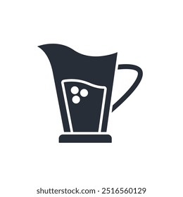 beer pitcher icon. vector.Editable stroke.linear style sign for use web design,logo.Symbol illustration.