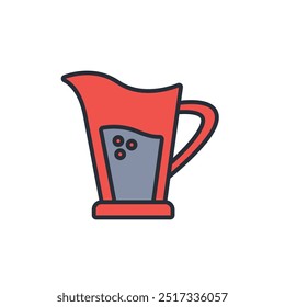 beer pitcher icon. vector.Editable stroke.linear style sign for use web design,logo.Symbol illustration.