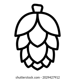 Beer plant icon outline vector. Bar pub. Malt wheat