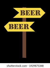 Beer pointers poster colorful wooden