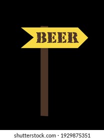 Beer pointers poster colorful wooden