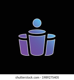 Icono de vector de gradiente azul Beer Pong