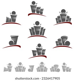 Beer pong elements set. Collection icon beer pong . Vector