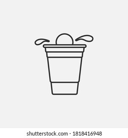 Beer pong game icon isolated on background. Bounce beer cup symbol modern, simple, vector, icon for website design, mobile app, ui. Vector Illustration
