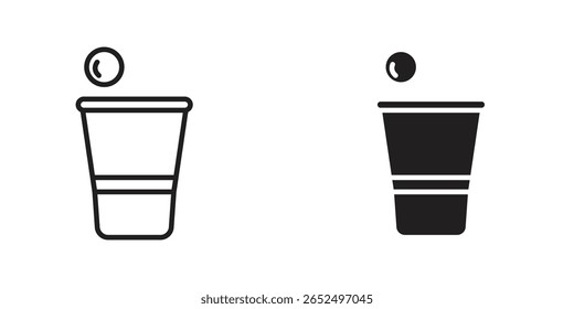 Beer pong icon Design Illustrations. editable web icons