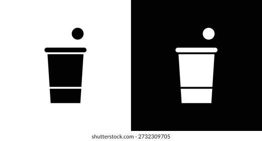 Ícone de Beer Pong Ilustração de Flat Vetor. Símbolos simples em preto