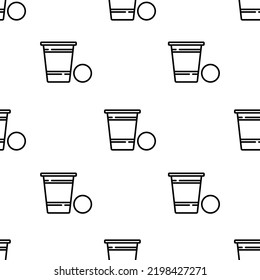 beer pong icon pattern. Seamless beer pong pattern on white background.