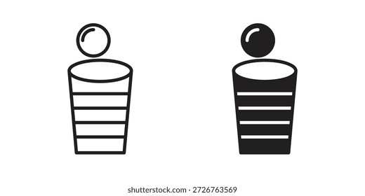 Bierpong-Symbol-Set. Paket mit minimalem Logo-Webelement.