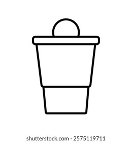 beer pong icon Simple outline illustration