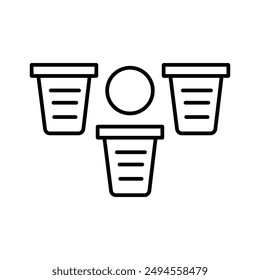 beer pong icon vector. Linear style sign for mobile concept and web design